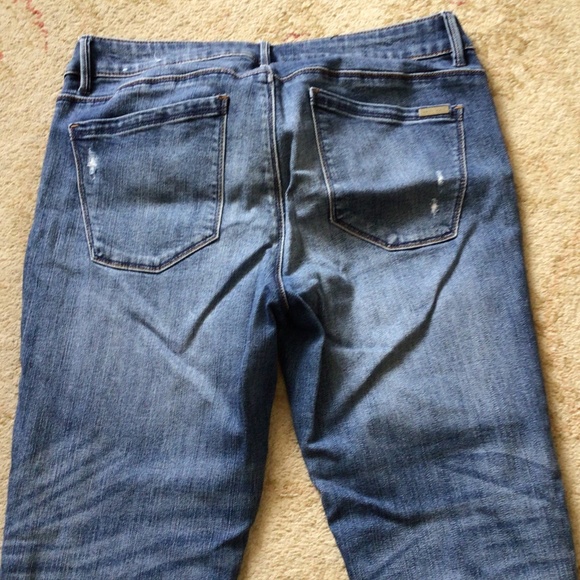 WHBM Embellished Hem The Skinny Crop Jeans sz 10 EUC - Picture 5 of 9